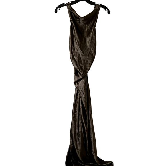 Reformation Anaiis Silk Maxi Dress Gown Morel Cafe Wedding Event Party size 8 C0 - Picture 6 of 11